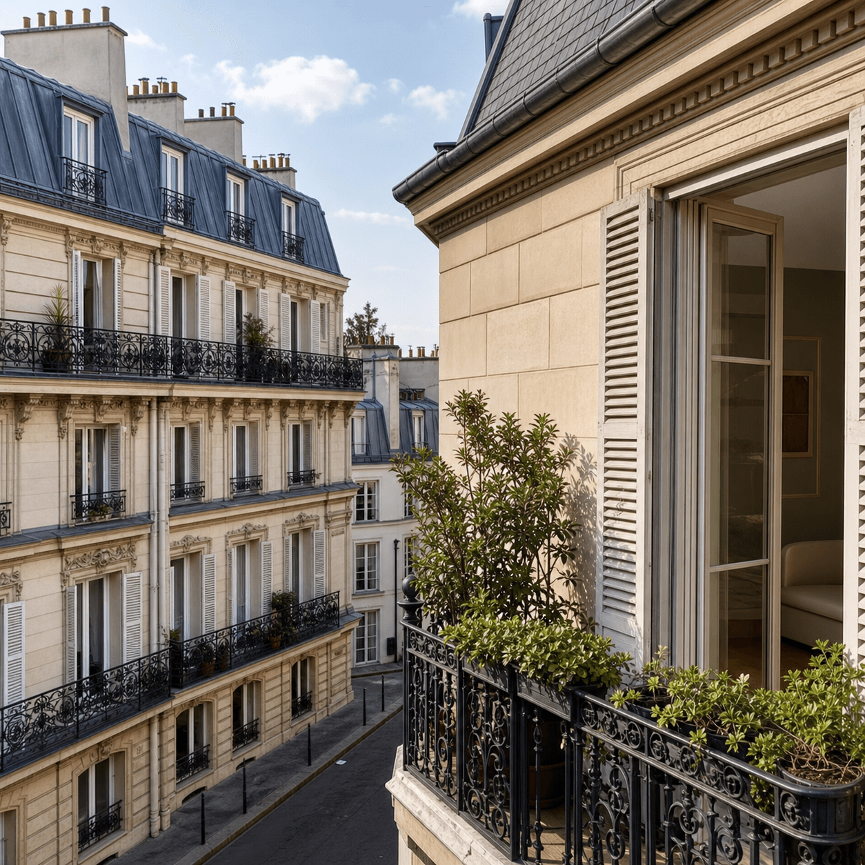 Paris Haussmann Balcony Apartment